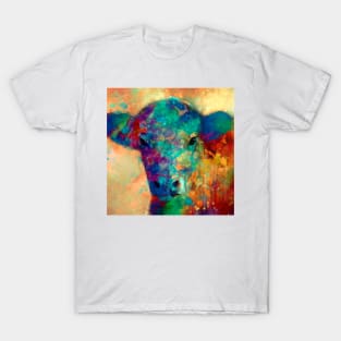 The Painted Cow Colorful Animal Art T-Shirt